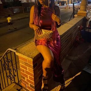 Metallic dress so cute and stylish